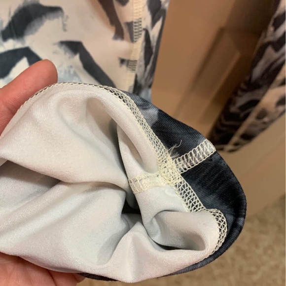 Lululemon Leggings Womens Wunder Under Crop Pant Gray Angel Wing Yoga Running - Picture 5 of 6